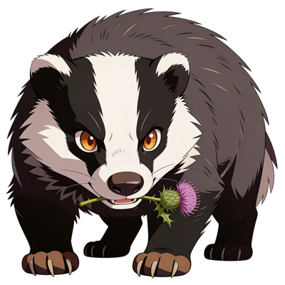 Thistle the badger